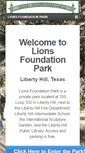 Mobile Screenshot of lionsfoundationpark.org
