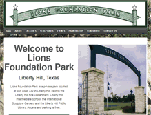 Tablet Screenshot of lionsfoundationpark.org